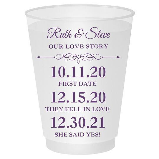 Our Love Story Shatterproof Cups